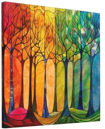 Malen Nach Zahlen Erwachsene Baum Des Lebens Malen Nach Zahlen Kinder Mädchen, Mit Rahmen Leinwand 20 x 20 cm, DIY Erwachsene Ölgemälde Kits Mit 3-Pinsel Und Acrylfarben, Home Decor Geschenke FA-1069