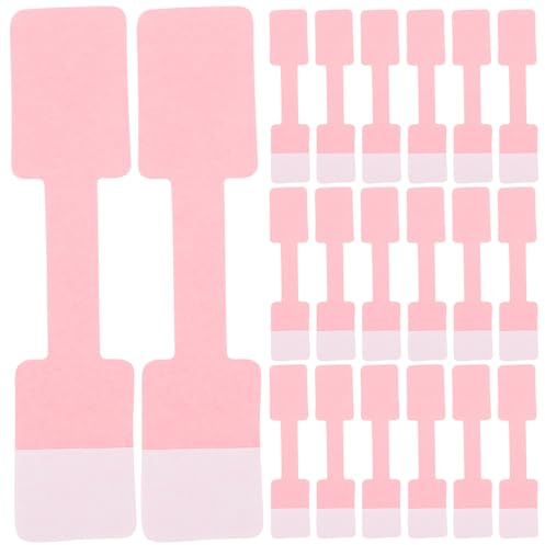 100 Stück Selbstklebende Schmuck Preisschilder, Rosa Kraftpapier Etiketten Für Ringe, Armbänder, Ohrringe Und Uhren