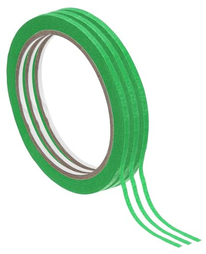 PATIKIL Masking Tape 20 M x 0.3 CM, 3 Roll General Purpose Adhesive Painting Tape Painters Tape for Arts Crafts Label, Green
