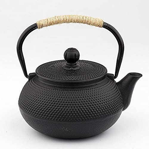 PLMNBQWE Tetera de Hierro Grueso para Cocina de inducción casera, infusor de Acero Inoxidable, Tetera de Hierro Fundido, Tetera para hervir Agua, té oolong, 800 ml