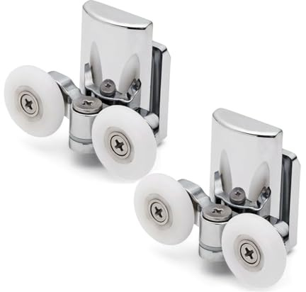 GBZIJIE Rotelle per Box Doccia,Rotelle Box Doccia Twin Bottom in Lega di Zinco Slider Slider Doccia Porta a rulli Runner 23mm(Top 2pcs,23mm)