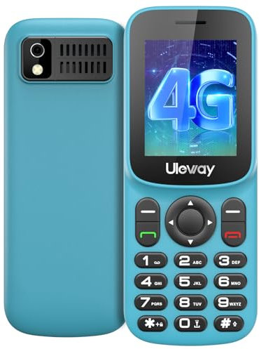 USHINING Telefono cellulare 4G senza SIM con slot Dual Nano SIM, schermo LCD da 1,8 pollici, Bluetooth, batteria 1000 mAh, radio FM, telefono cellulare di base con torcia, mobile Pay As You Go (verde)