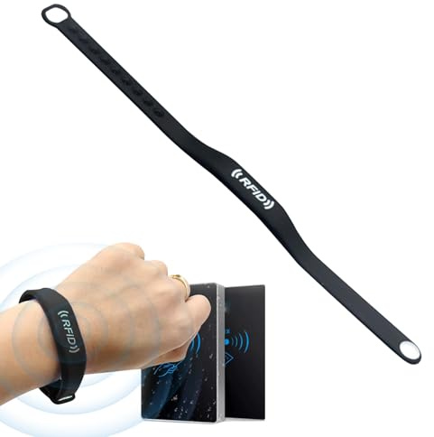 Bracciale Controllo Accesso | Banda di Pagamento per Consumi | Braccialetto di Controllo Accesso e Pagamento con Tecnologia 13.56MHz per Centri di Gioco e