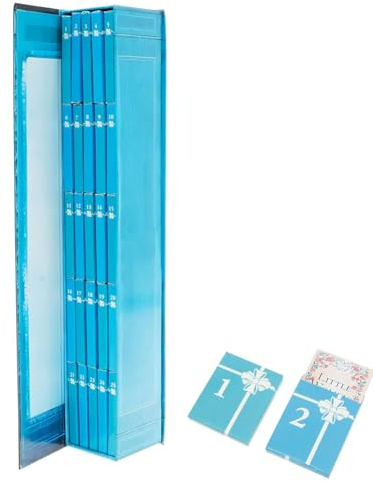 Mini Book Ornament Advent Calendar 2025, Books Lovers Gifts Advent Calendar with 25 Book Gift, Miniature Books Library Bookshelf Ornament，Holiday Decor (A)