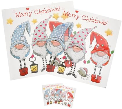 HAPINARY 4 Stück Teiliges Gnome Bügelbilder Weihnachts Wärmeübertragungsmalerei für Kleidung DIY Textilien Aufnäher Weihnachten Dekoration