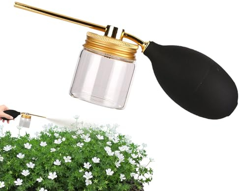 Dépoussiéreur de jardin – Applicateur de plumeau de jardin, applicateur de récipient amovible, atomiseur de poudre de terre de diatomée, applicateur ergonomique amovible pour pot d'intérieur