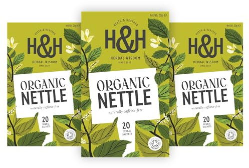 Heath & Heather Organic Nettle Tea Bags - 3 Pack Gift Box | Earthy Herbal Infusion for Detox & Vitality | Made From 100% Organic Nettle