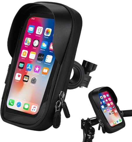 HhBdy Bike Phone Holder Handlebar Bag with Rain Cover Bicycle Accessories | Bike Phone Holder Handlebar Bag with Rain Cover Bicycle Accessories Portable Suitable for 4.5 to 6.4 Inch Smartphones
