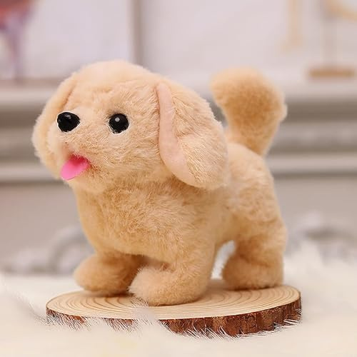 Realistic Interactive Robotic Puppy Toy with Walking, Barking, Nodding & Tail Wagging, Lifelike Electronic Pet Puppy for Children & Adults