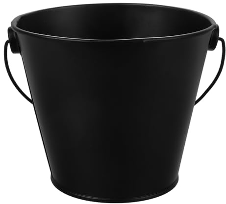 GOOHOCHY Cubo de Grasa Recoge Aceite y Grasa Resistente al Calor para Barbacoa de Hojalata Negra Adecuado para Cocina y Parrilla