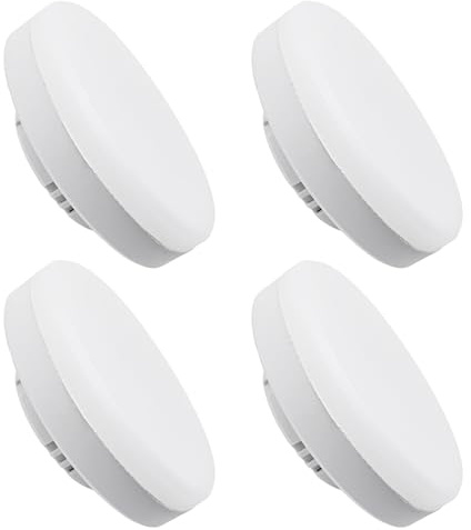 JOVIA GX53 LED Bulb, 7W Energy Efficient Plastic Aluminum Body, Ultra Bright 6500K Natural White Ceiling Fan Lamp for Home Indoor Office Commercial Cabinet Shop Showroom Restaurant Hotel Lighting