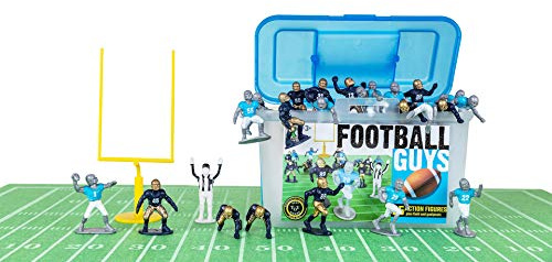 Kaskey Kids Football Guys, Navy Gold vs. Gray Blue, 30 Pieces in Each Set, Includes 2 Teams, Accessories, and Travel Storage Case, Nostalgic Sports Action Figures for Imaginative Play, Ages 3 and Up