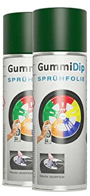 Gummi Dip Sprühfolie, Camo/Tarn Spray, 2er Set, 2x400 ml (Tarn Grün)