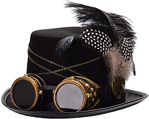 GRACEART Gotisch Steampunk Oben Hut, Style-06, Head circumferences-58CM