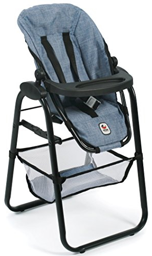 Bayer Chic 2000 655 50 Puppen-Hochstuhl, Jeans Blau