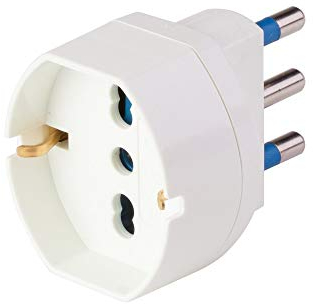 Poly Pool PP2332X Adattatore Spina Grande 16 a con Presa P40 Presa Pluristandard Standard Italiano e Tedesco, Bianco