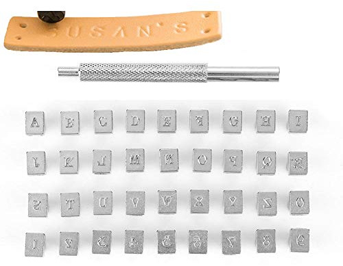 36Pcs Metal Stamping Letters, Craftool Leather Punch, für DIY Lederhandwerk Druck, Alloy Steel, Durable, für Lederhandwerk Profis und Amateure(6mm)