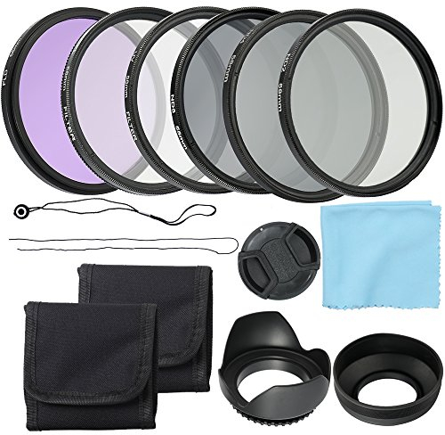 Docooler Professional Camera UV CPL FLD Lens Filter Kit and Altura Photo ND Neutral Density Filter Set Photography Accessories 58 mm