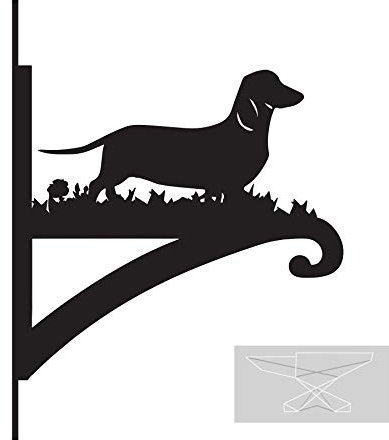 Black Country Metal Works Dachshund Dog Hanging Basket Bracket