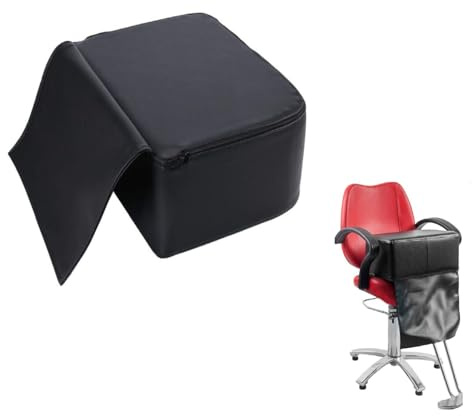 Shoze Salon Booster Child Seat Cushion, Black, 37*28*15cm, Universal High-Density Sponge, Faux Leather, Barber Haircut Hairdressing Modeling, 12-60 Months