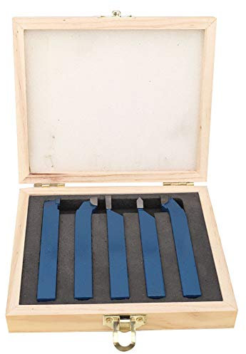 Set d'outils de tournage, outil pour tour en métal dur portable, facile à transporter pour opérations intérieures et extérieures (16 x 16 mm)