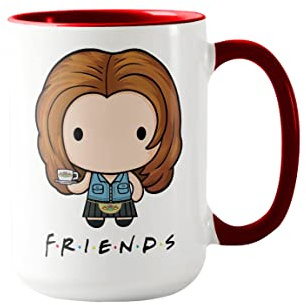 FRIENDS Pyramid International (Rachel Chibi) - Taza de cerámica interior roja de 315 ml, tamaño único