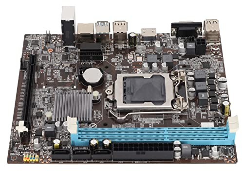 Cuifati Placa Base para Computadora, Placa Base para Juegos Inter H110 LGA 1151, DDR3 Mob con 3 SATA2.0, Ranura para Gráficos PCI-E X16, RJ45, VGA/HDML, Accesorios para Computadora