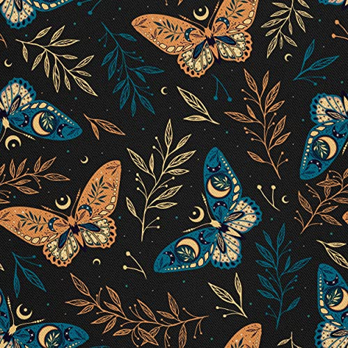 HEKO PANELS Stoff Oxford wasserdicht, Schmetterlinge, 1 Meter 155 x 100 cm | Dekostoffe zum Nähen und Handwerken, blickdichte Möbelstoffe, Nähstoffe DIY, als Meterware erhältlich