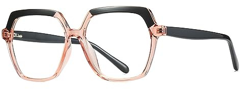 Kunststoff-Titan-Brillengestelle, Polygon-Brille für Herren und Damen, 6, Einheitsgröße