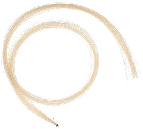 Natürliches Bogenhaar aus Pferdehaar, Beige, Unbleicht, Leicht | Vorgebundenem, Versiegeltem Ende, für Viola und Erhu, Einfache Befestigung Am Bogen