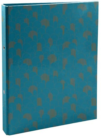 Exacompta - Ref. 54450E - Karton mit 10 festen Ringbüchern NeoDeco Golddruck, 2 runde Ringe, Rücken 40 mm, Aussenformat: 32 x 26 cm, DIN A4-3 farbig sortiert