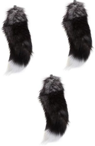 VALICLUD 3St Fuchsschwanzkostüm Tierschwanz für Party Kostüm Fuchsschwanz zum Verkleiden Cosplay Fuchs Kostüm Fuchsschwanz für Cosplay realistischer Fuchsschwanz Haar