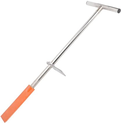 T Shovel Spade, da 43,7 Pollici Pala Vanga con Pedale, Strumento di Scavo in Acciaio Inossidabile per Semina, Giardinaggio, Pala, Mini Vanga Nera