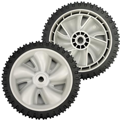 2 pezzi di ruote per tosaerba da 7 pollici per tosaerba – Compatibile con MTD 734-04563 & 611-0414A – Ruote in plastica antiscivolo, montaggio semplice, sostituiscono le parti originali difettose