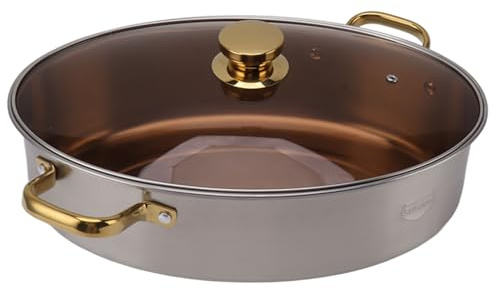 Generic Olla de de Pescado, Calefacción Rápida de Acero Inoxidable Olla de de Grande Versátil Multifuncional con Sartén de Cerámica para Cocinar