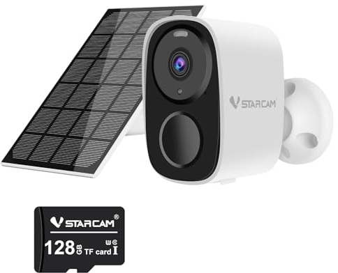 VSTARCAM 2K Solar Security Camera, Free Cloud Storage, WiFi 6 2.4/5G Dual Band, Battery Powered Solar Camera Outdoor Wireless for Home Security with Color Night Vision, Siren, IP66, Two-Way Audio