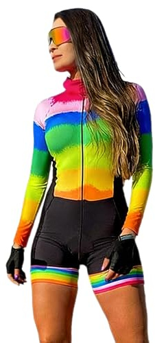 Ensemble maillot de cyclisme pour femme - Maillot une pièce - Short de cyclisme - Combinaison de triathlon avec rembourrage en gel - XS à 3XL, 1, X-Large