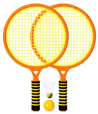 Badminton-set för barn, barn, utomhustennisspel, inomhus badmintonset | Lämplig för födelsedagsfest, familjesammankomst, lekplats, terrass, camping, skola, park, trädgård och bakgård