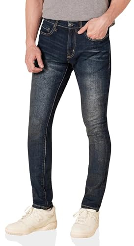 Amazon Essentials Jean Stretch Coupe Skinny - couleurs abandonnées Homme, Délavé Foncé, 36W / 34L