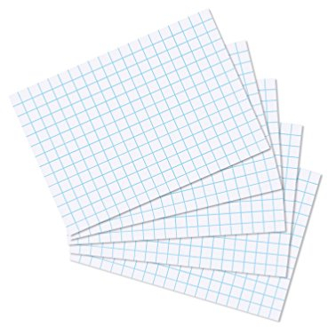 Herlitz Karteikarten, 170 g/m², holzfrei (800 Stück, DIN A7 | weiß kariert)