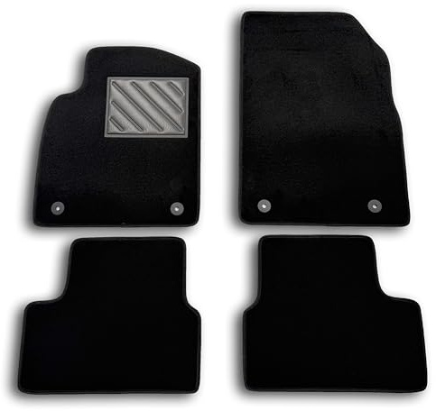 MTC - Alfombrillas para Opel Astra J del 2009 al 2015 a Medida, Antideslizantes, con talonera en PVC (cloruro de polivinilo) y Clips de Anclaje