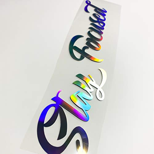 Tuningsticker Stay Focused Slick Oil Auto Aufkleber Sticker Hologramm Frontscheiben-Aufkleber Seitenaufkleber schillernde Effekte cool chillest illmotion