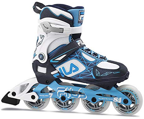 FILA Skates - Legacy Pro 84 Inlineskates für Damen und Herren (weiß/blau, Men 8/Women 9)