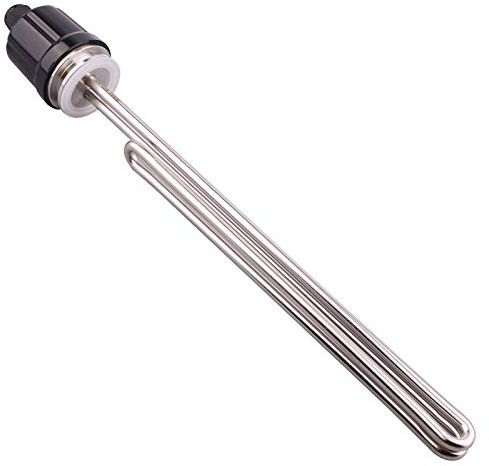 DERNORD 1.5 Inch (DN40) Tri-clamp Foldback Heating Element Stainless Steel Water Heater with Silicone Gasket Tri-Clover O-Ring (240V 5500W)