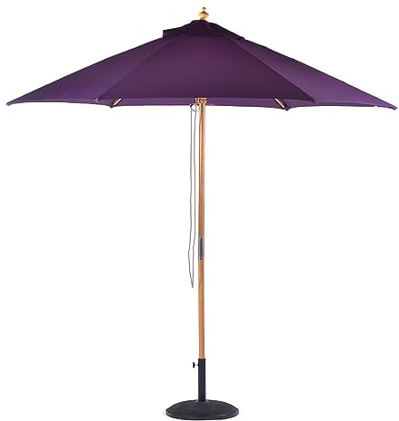 BrackenStyle Wooden Garden Parasol, Purple, 15kg