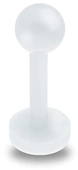 Treuheld® Piercing Labret aus Kunststoff | 9 Farben | 18 Größen