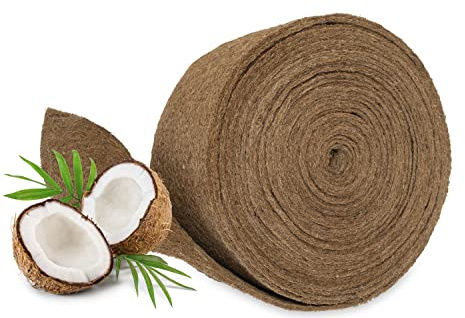 Kokosmatte Winterschutz Kälteschutz für Pflanzen - Meterware 25 cm / 50 cm / 100 cm (Breite) - Kokos Filzmatte für Kübelpflanzen 100% biologisch abbaubar - Garten Haustiermatte - 25cm x 5m, 7mm dick