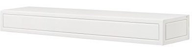 Pearl Mantels ARYB48612 Kaminregal, einfach, aber stilvoll, lackiert, MDF, 121,9 cm, knackiges Weiß