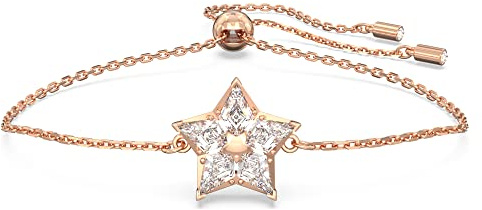 Swarovski Stella Star Kristallschmuck-Kollektion, Drachenschliff, rotgoldfarbenes Finish