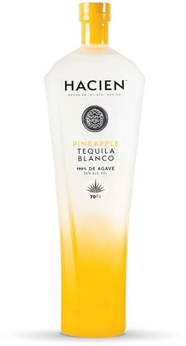 Hacien Pineapple Tequila Blanco, Tropical Premium Tequila, 38% ABV, 70cl